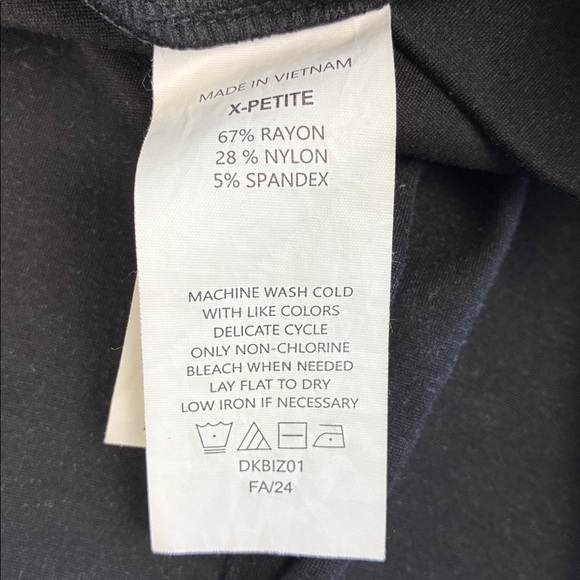 Quince Ultra Stretch Ponte Straight Leg Pants Black Elastic Waist Pull-on MP - Picture 9 of 9